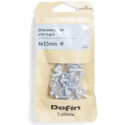 Online Gifi 20 boulons poêlier cruciforme acier zingué - 4x15 mm