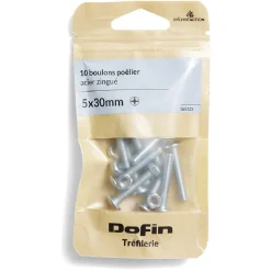Online Gifi 10 boulons poêlier cruciforme acier zingué - 5x30 mm