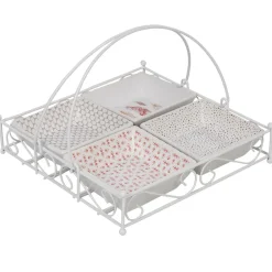 4 coupelles avec support blanc^Gifi Clearance