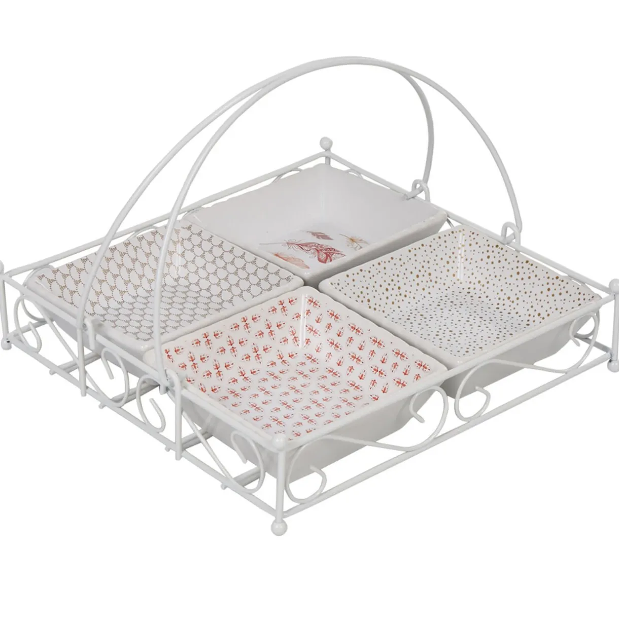 4 coupelles avec support blanc^Gifi Clearance