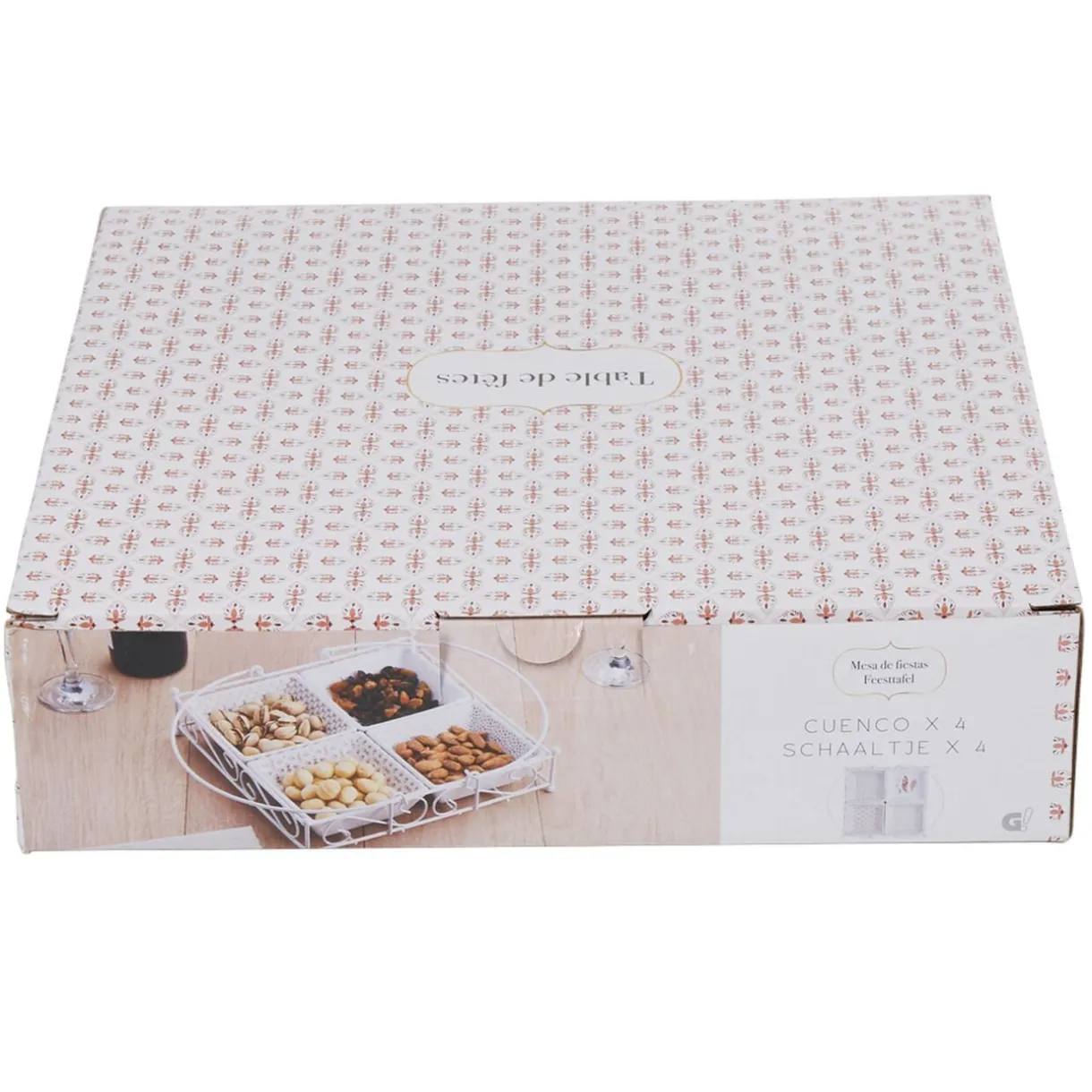 4 coupelles avec support blanc^Gifi Clearance