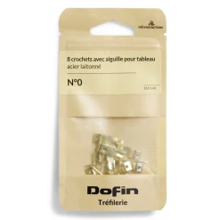 Sale Gifi 8 crochets à tableau avec aiguille acier laitonné - N°0
