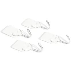 Gifi 4 crochets adhésifs en plastique avec pointe métal - 30x25 mm