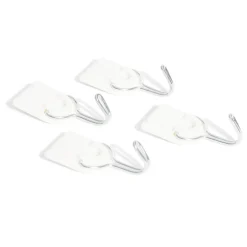 Gifi 4 crochets adhésifs en plastique avec pointe métal - 30x25 mm
