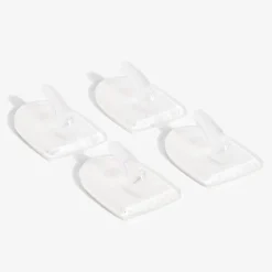 Outlet Gifi 4 crochets adhésifs en plastique transparent - 25x35 mm