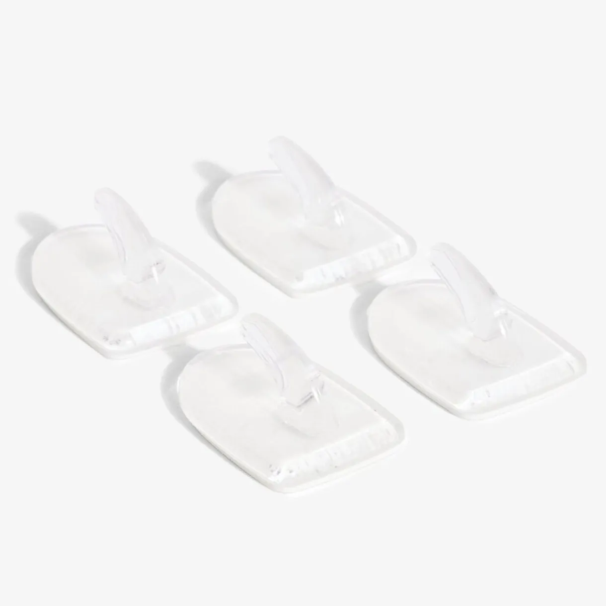 Outlet Gifi 4 crochets adhésifs en plastique transparent - 25x35 mm