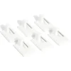 Clearance Gifi 6 crochets adhésifs pour tringle en plastique blanc - 17x24 mm