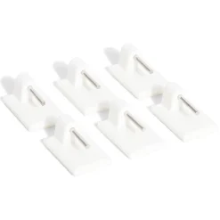 Clearance Gifi 6 crochets adhésifs pour tringle en plastique blanc - 17x24 mm