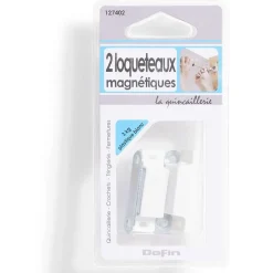 Sale Gifi 2 loqueteaux magnétiques plastique blanc - Force 3kg