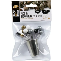12 piques à bigorneaux avec pot^Gifi Sale