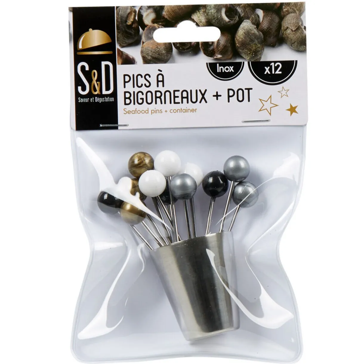 12 piques à bigorneaux avec pot^Gifi Sale