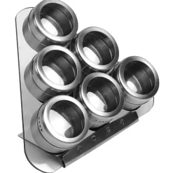 6 pots à épices avec support aimanté^Gifi