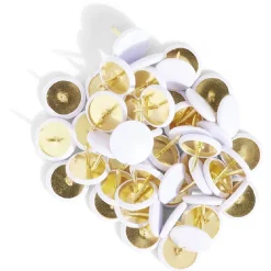 Clearance Gifi 50 punaises blanches plastifiées Ø10,5 mm