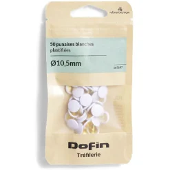 Clearance Gifi 50 punaises blanches plastifiées Ø10,5 mm
