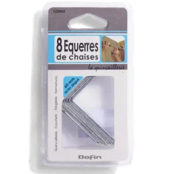Hot Gifi 8 équerres de chaise acier zingué - 60x2 mm