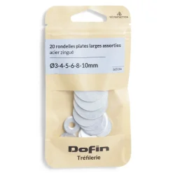 Clearance Gifi 20 rondelles plates larges assorties acier zingué - Ø3/4/5/8/10 mm