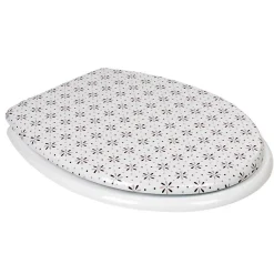 Clearance Gifi Abattant WC blanc design fleurs