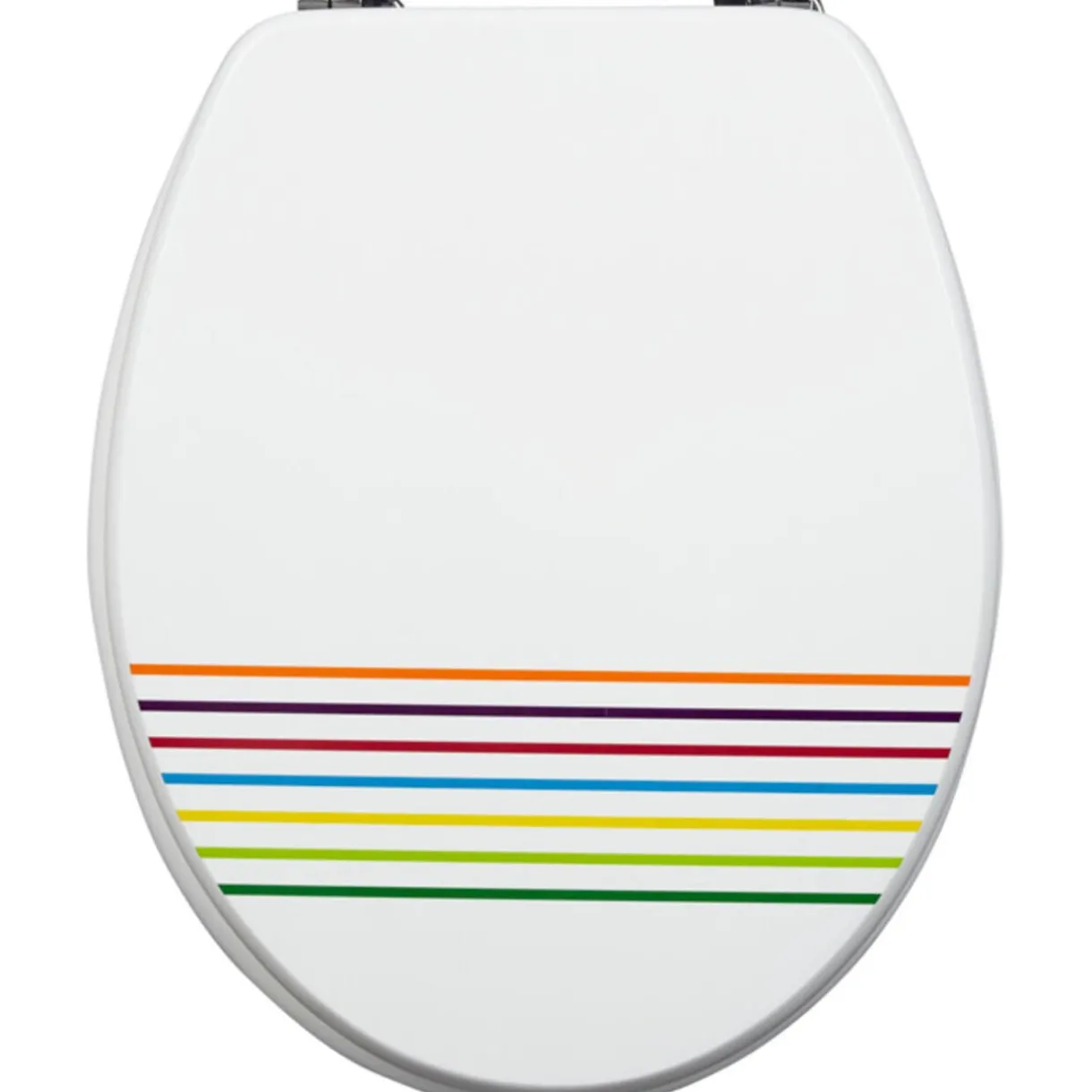 Sale Gifi Abattant WC blanc rayures colorées