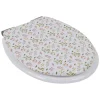 Online Gifi Abattant WC bois motif floral avec frein de chute déclipsable réglable