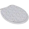 Clearance Gifi Abattant WC bois terrazzo avec frein de chute déclipsable réglable