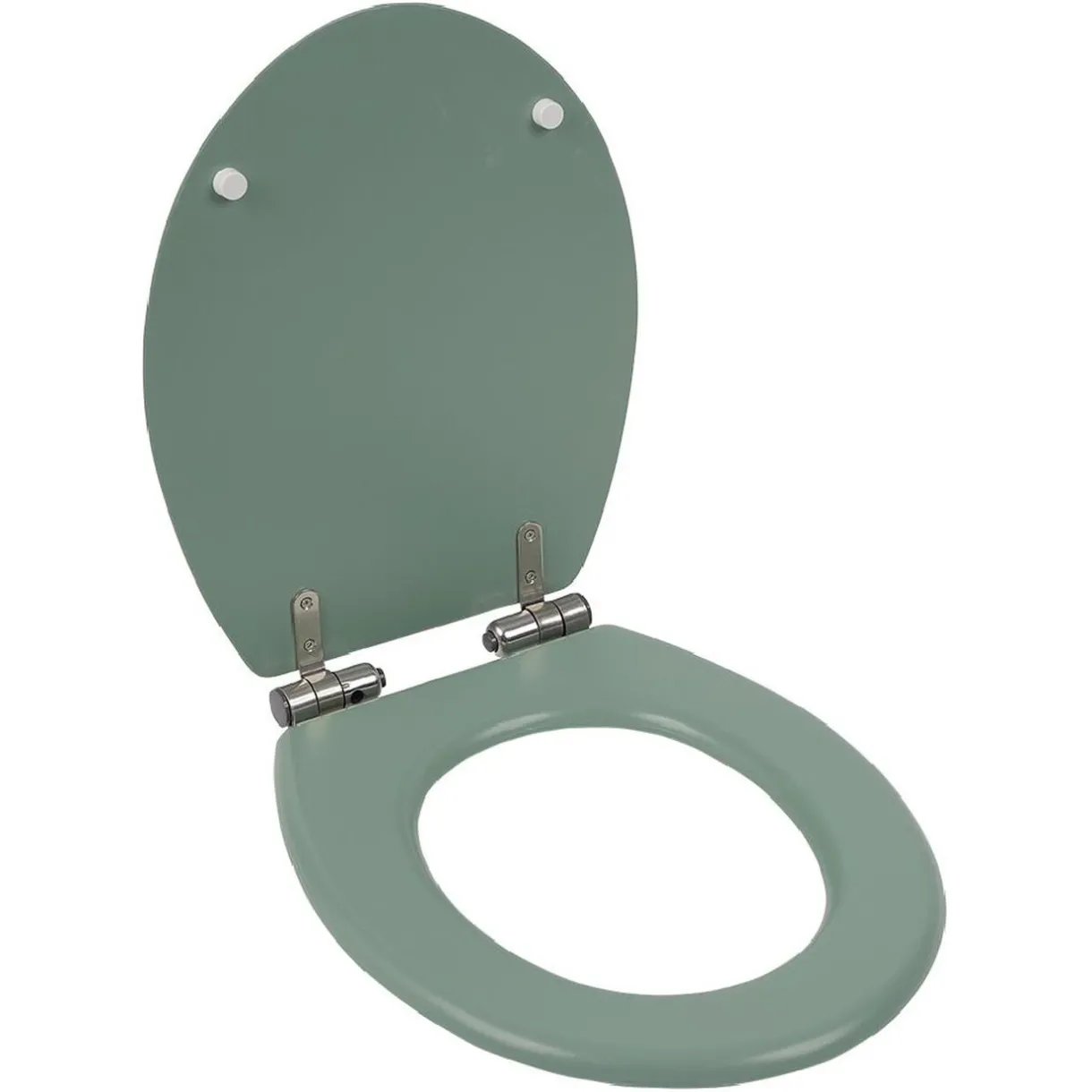 Clearance Gifi Abattant WC bois vert avec frein de chute déclipsable réglable