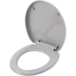 Outlet Gifi Abattant WC gris avec frein de chute