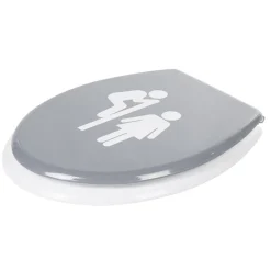 Gifi Abattant WC motif pictogramme fille et garçon humoristique
