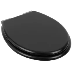 New Gifi Abattant WC noir avec frein de chute réglable déclipsable 46x36cm