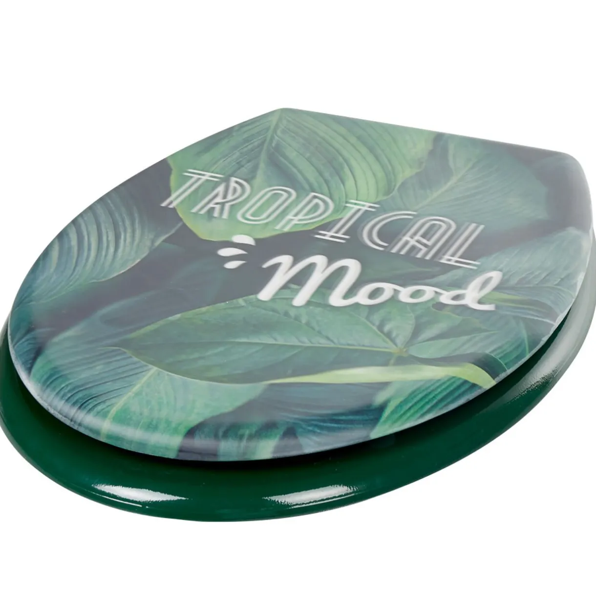 Online Gifi Abattant WC plastique 3D inscription Tropical Mood motif feuillage