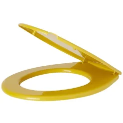 New Gifi Abattant WC plastique uni jaune moutarde