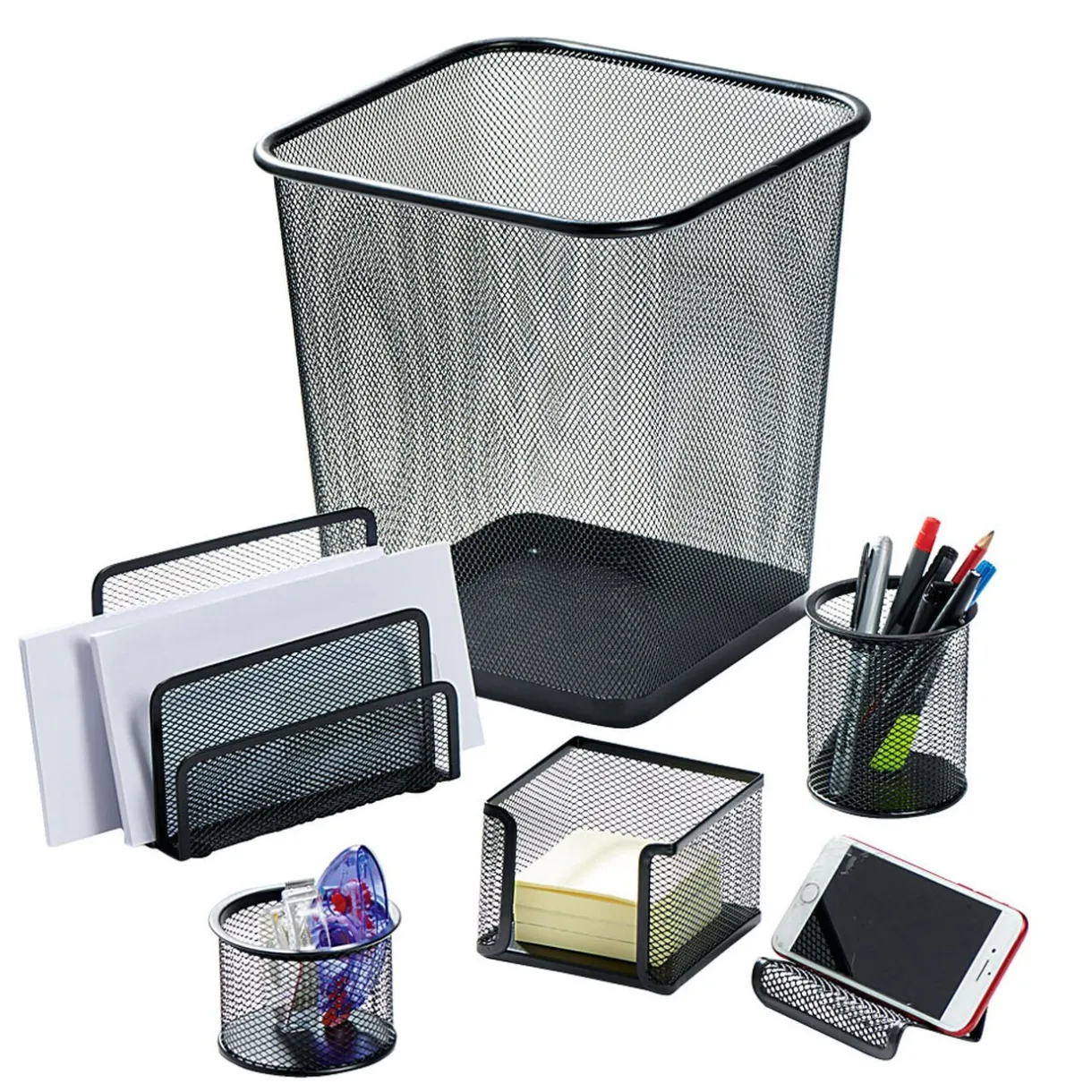 Nettoyage Et Entretien|Gifi Accessoire rangement bureau noir x6