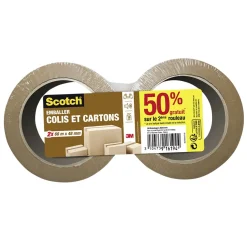 Discount Gifi Adhésif d'emballage Scotch marron x2