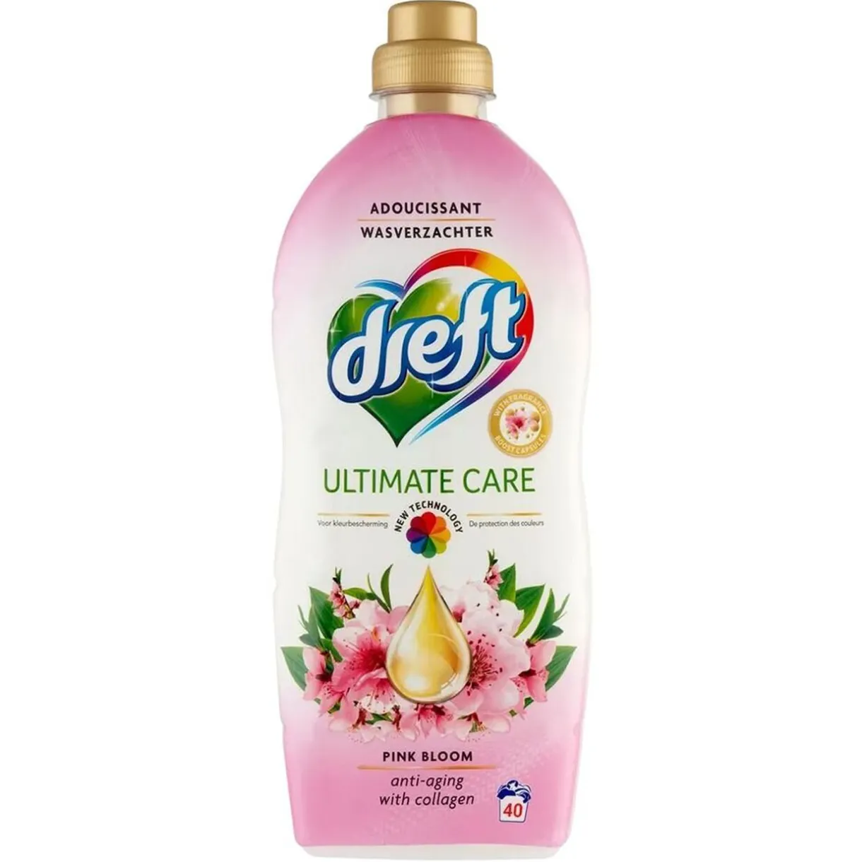 Entretien Du Linge|Gifi Adoucissant Dreft Ultimate Care Pink Bloom 1L - 40 lavages