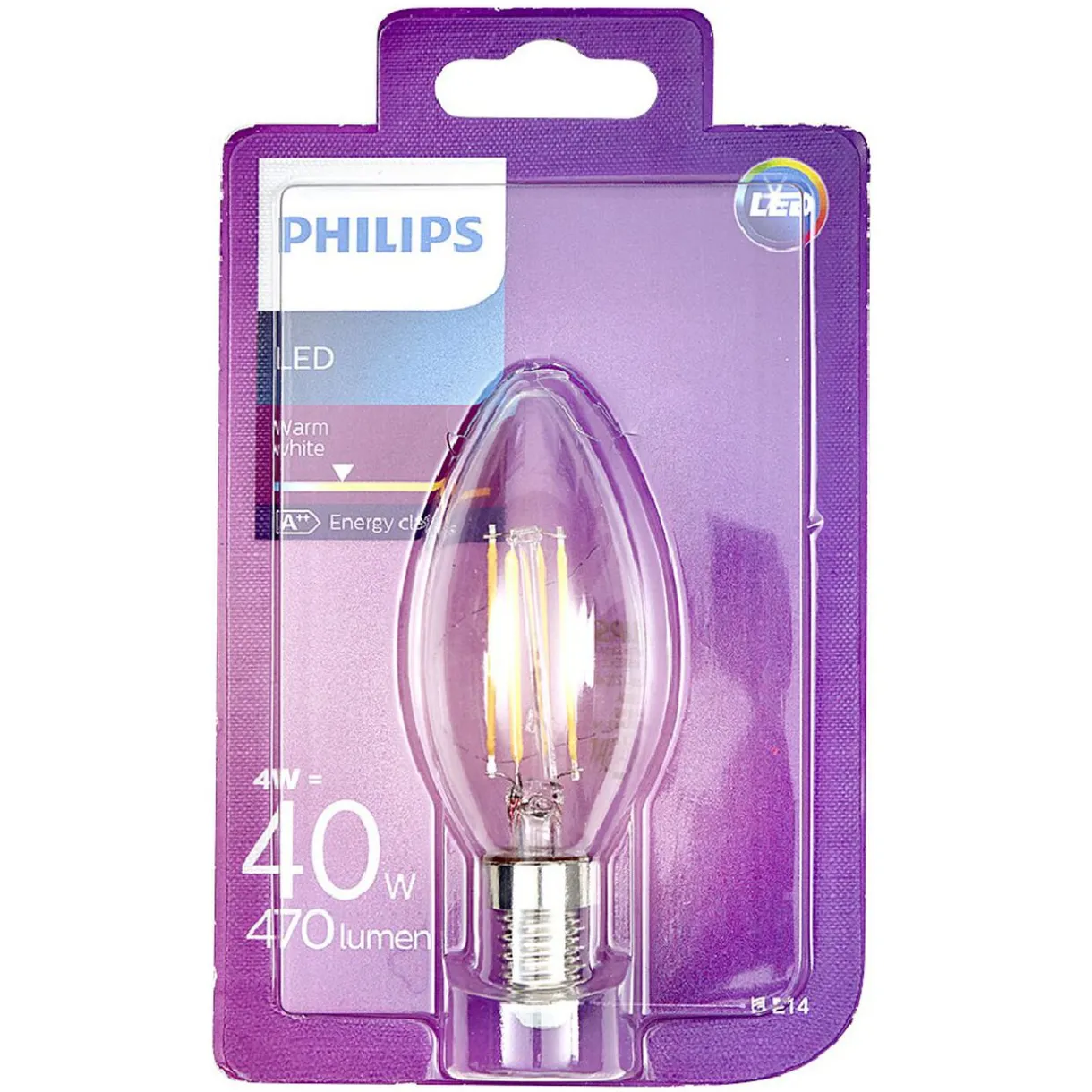 Outlet Gifi Ampoule flamme led E14 470 Lumen Philips