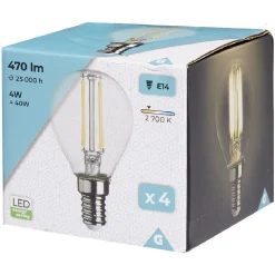 New Gifi Ampoule LED à 4 filaments blanc chaud E27 4W x4