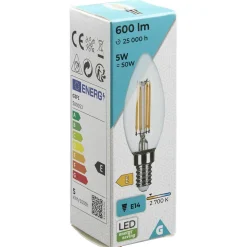 Best Gifi Ampoule LED à filament C35 E14 blanc