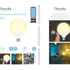 Online Gifi Ampoule LED connectée blanc ajustable E27 80 W