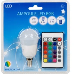 Sale Gifi Ampoule LED E14 G45 couleurs changeantes