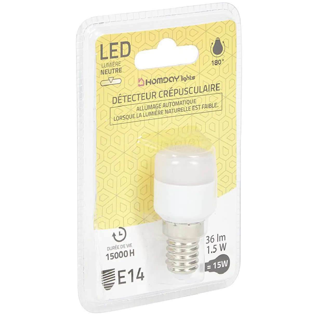 Sale Gifi Ampoule LED E14 Homday détecteur crépusculaire 210lms