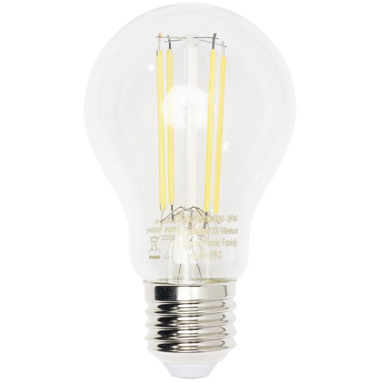 Gifi Ampoule LED filament E27 A60 Homday lumière chaude 806lms x2