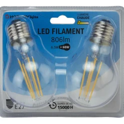 Hot Gifi Ampoule LED filament Homday lumière chaude x2