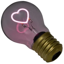 New Gifi Ampoule USB rechargeable filament LED coeur rose Ø7xH12cm