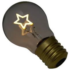 Sale Gifi Ampoule USB rechargeable filament LED étoile jaune Ø7xH12cm