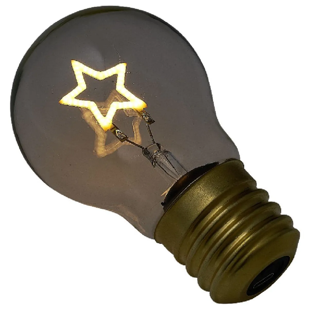 Sale Gifi Ampoule USB rechargeable filament LED étoile jaune Ø7xH12cm