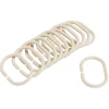 Sale Gifi Anneau de douche forme ovale plastique beige x12