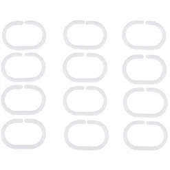 Gifi Anneau de douche gris transparent x12