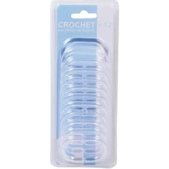 Clearance Gifi Anneau de douche transparent ovale x12