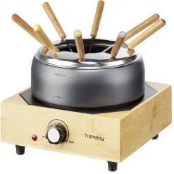 Appareil à fondue sur socle en bambou 800W^Gifi Sale