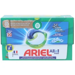 Entretien Du Linge|Gifi Ariel pods tout-en-1 senteur Alpine 20 lavages