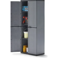 Rangement|Gifi Armoire de rangement en plastique kis jolly gris